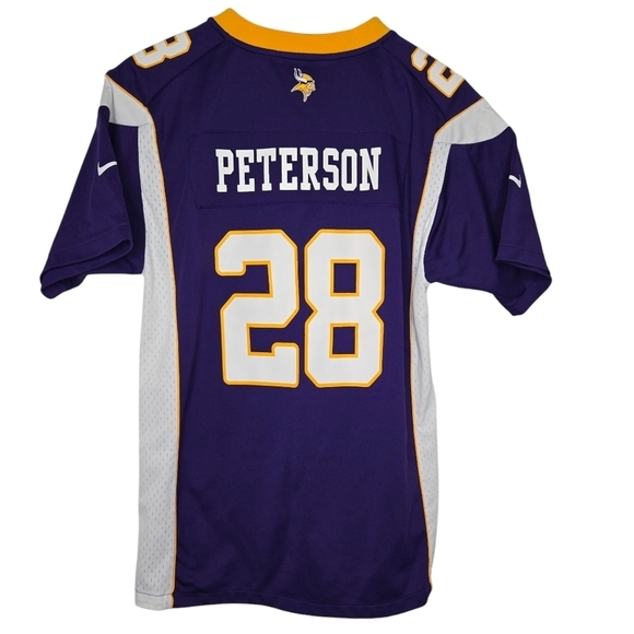 Nike On Field 2012 Adrian Peterson Purple Minnesota Vikings Jersey Youth XL - Picture 2 of 8